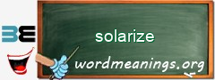 WordMeaning blackboard for solarize